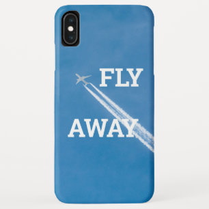 Aeroplane fly in the blue sky iPhone XS max case