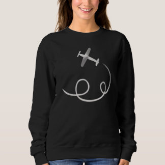 Aeroplane Flying Aircraft Aviation Pilot Themed Sweatshirt