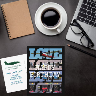 Aeroplane Flying,Photo Collage,Aviation,Cool Postcard