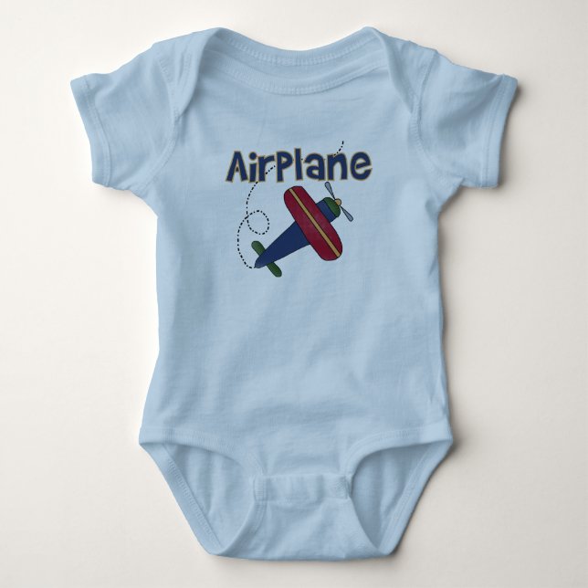 Aeroplane Flying Plane Baby Bodysuit (Front)