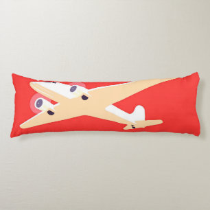 Aeroplane Flying Vintage WPA Colourful Body Cushion