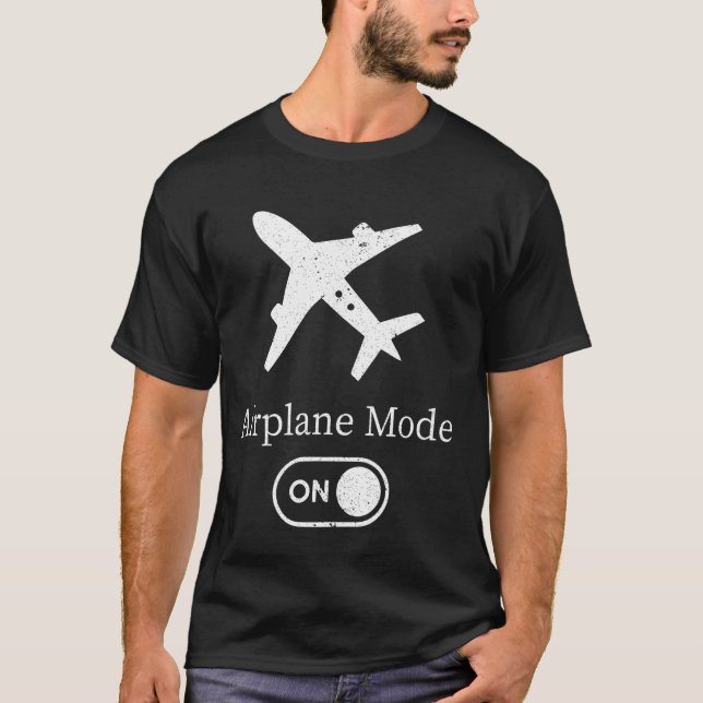 Aeroplane Graphic Aeroplane Mode On Funny Aeroplan T-Shirt (Front)
