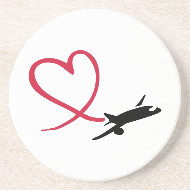 Aeroplane heart love coaster (Front)