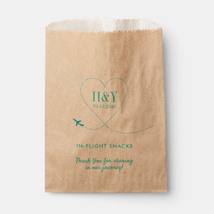 Aeroplane Heart Travel Theme Treat Snack Goody Favour Bags