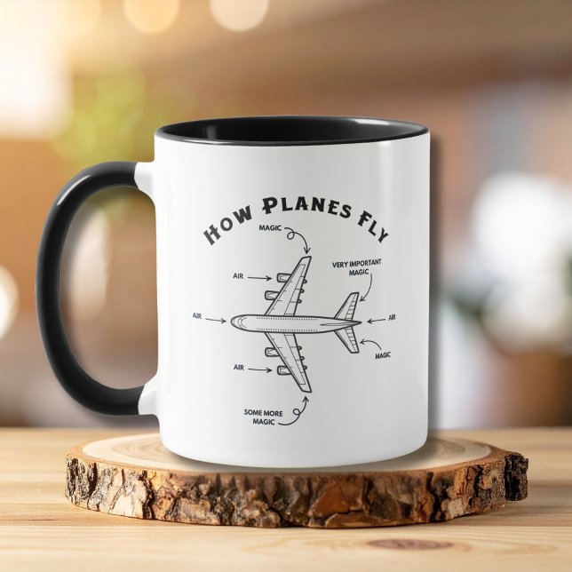 Aeroplane How Planes Fly Pilot or Flight Crew Funn Mug (Creator Uploaded)