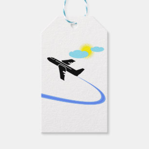 Aeroplane in fligh gift tags