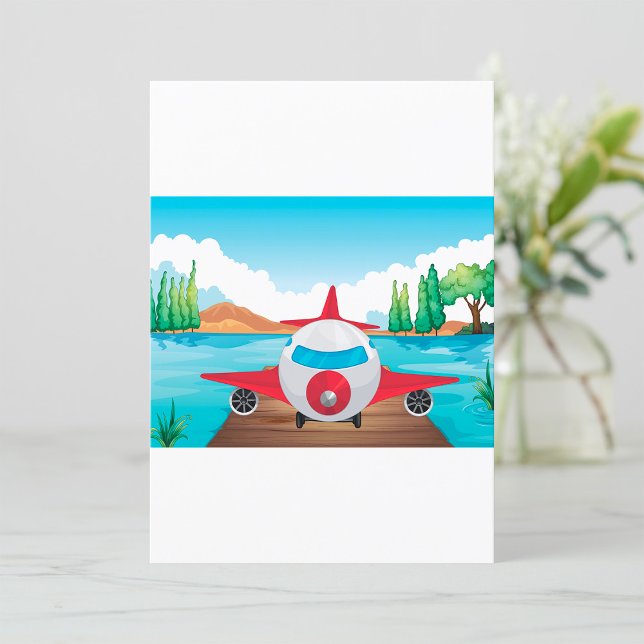 Aeroplane In Nature Invitation (Creator Uploaded)