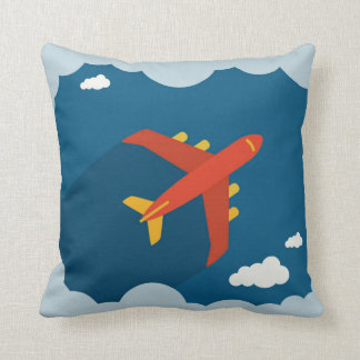 Aeroplane in the Blue Sky Children's Nursery Pilot Cushion