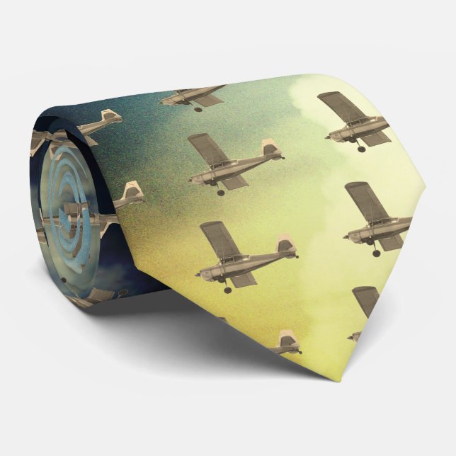 Aeroplane in the Sky Tie (Rolled)