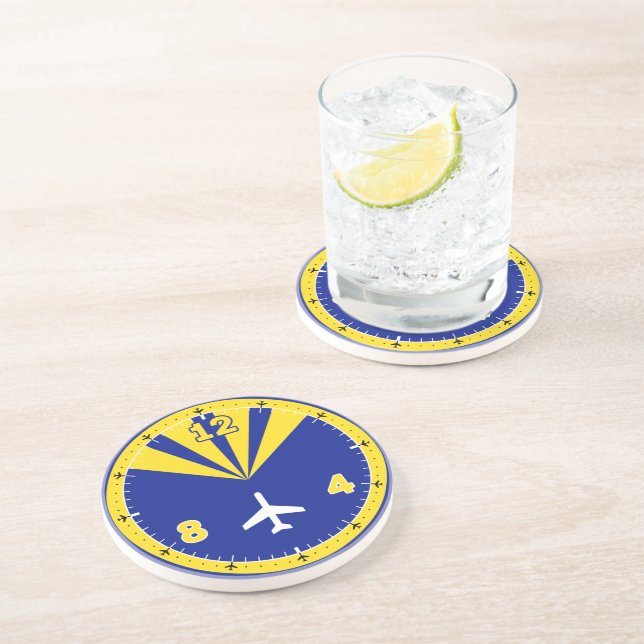 Aeroplane Instrument Design Coaster (Side)