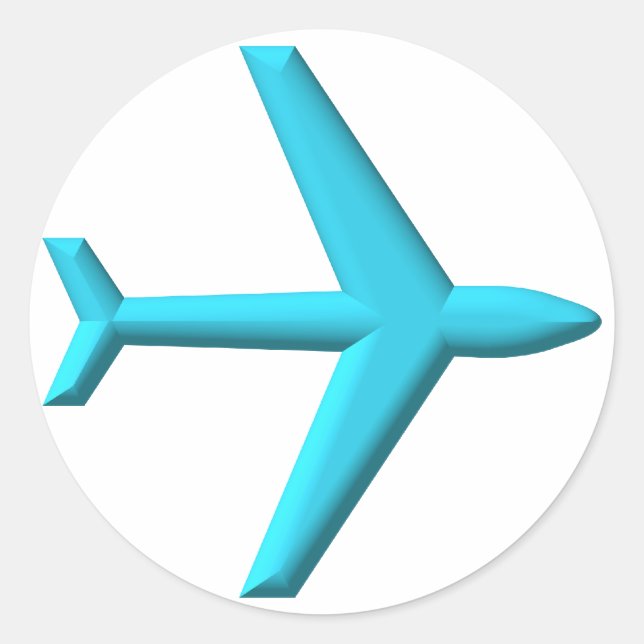 Aeroplane/Jet Classic Round Sticker (Front)