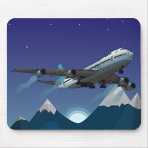 Aeroplane. Jumbo jet. Mouse Mat
