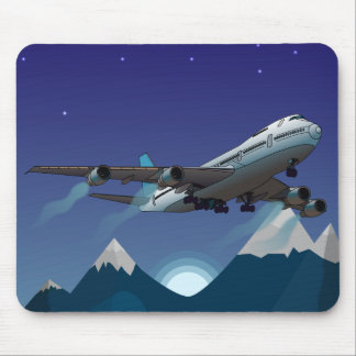 Aeroplane. Jumbo jet. Mouse Mat