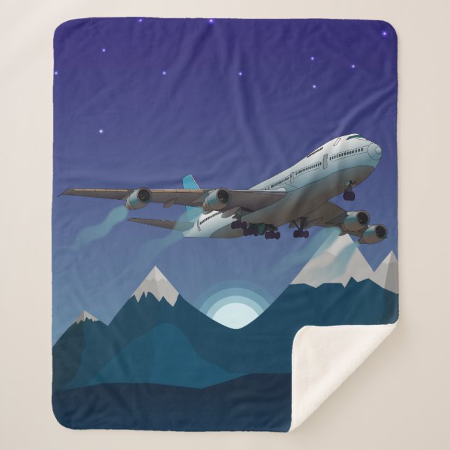 Aeroplane. Jumbo jet. Sherpa Blanket (Front)