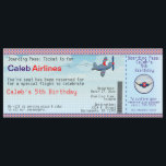Aeroplane Kids Airline Ticket Birthday Invitations<br><div class="desc">Aeroplane Kids Airline Ticket Birthday Invitations</div>