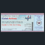 Aeroplane Kids Airline Ticket Birthday Invitations<br><div class="desc">Aeroplane Kids Airline Ticket Birthday Invitations</div>