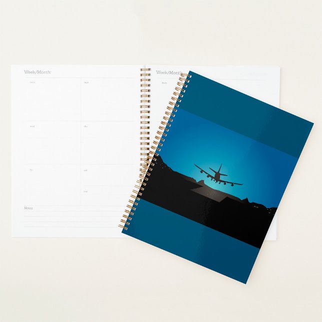 Aeroplane Landing Silhouette at Night  Planner (Creator Uploaded)