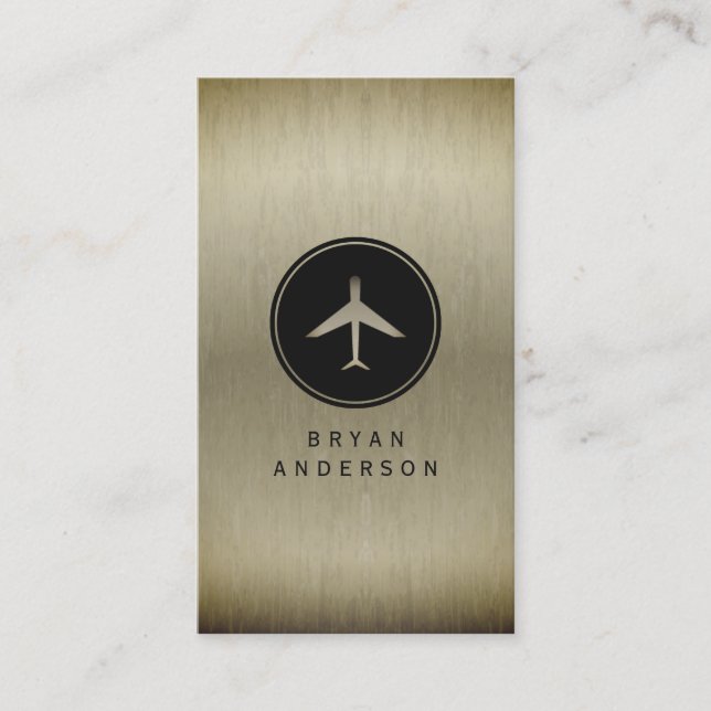 Aeroplane Logo Business Card (Front)