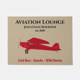 Aeroplane Lounge Pub Man Cave Door Mats Rugs
