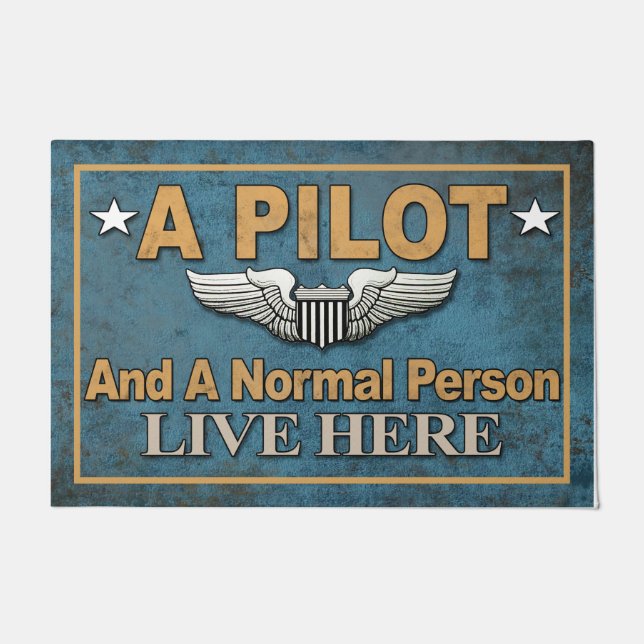 Aeroplane Lover Doormat, Gift For Pilot Lover Doormat (Front)