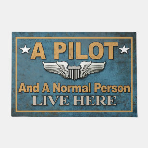 Aeroplane Lover Doormat, Gift For Pilot Lover Doormat