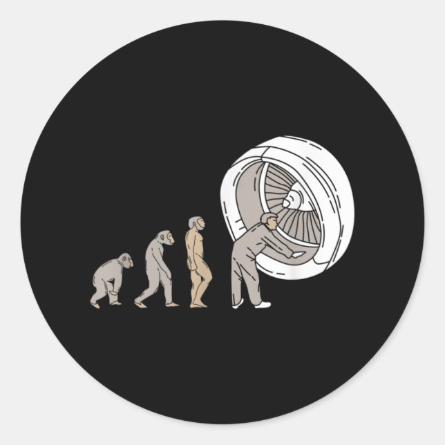 Aeroplane Mechanic Aircraft Maintenance Technician Classic Round Sticker (Front)