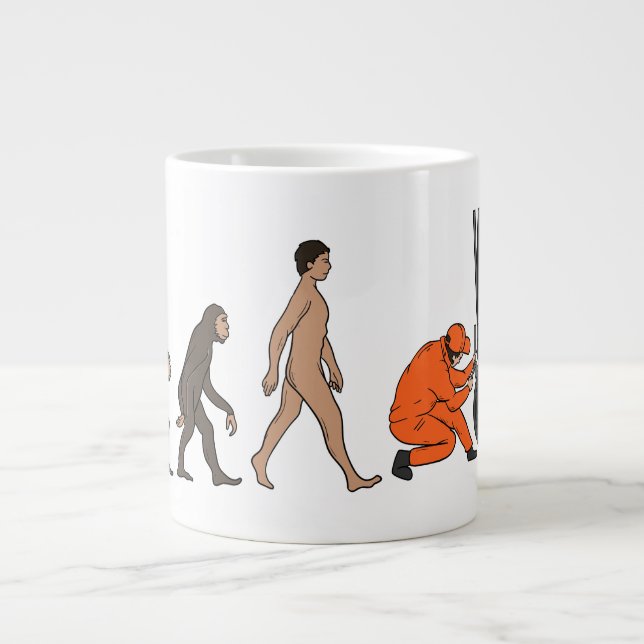 Aeroplane Mechanic Evolution Engineer Large Coffee Mug (Front)