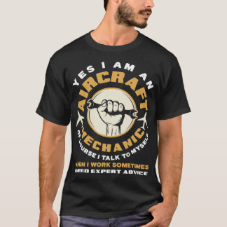 Aeroplane Mechanic Expert Aviation Funny Aircraft  T-Shirt