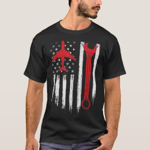Aeroplane Mechanic Tools  Aviation Technician Plan T-Shirt