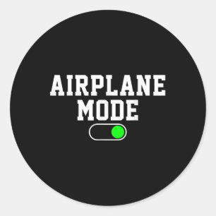 Aeroplane Mode On Vacation Summer  Classic Round Sticker