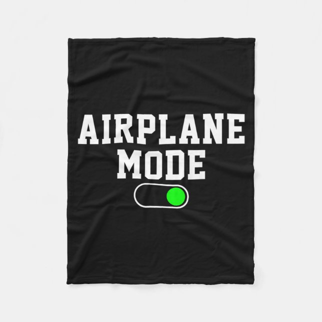 Aeroplane Mode On Vacation Summer Fleece Blanket (Front)