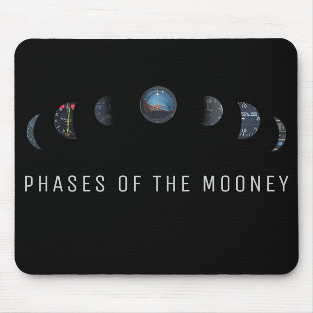 Aeroplane mouse pad, phases of mooney instruments mat (Front)