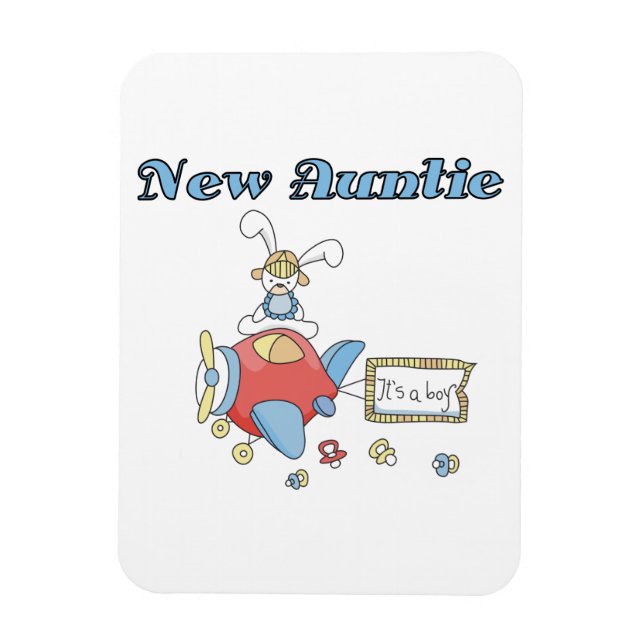 Aeroplane New Aunt of Boy T-shirts and Gifts Magnet (Vertical)