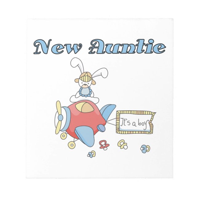 Aeroplane New Aunt of Boy T-shirts and Gifts Notepad (Front)