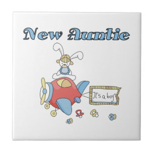 Aeroplane New Aunt of Boy T-shirts and Gifts Tile