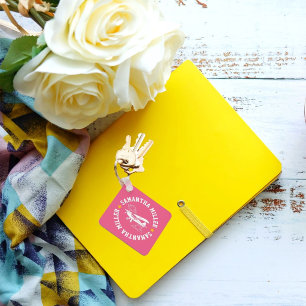 Aeroplane Not Your Co-Pilot Pink Custom Key Ring