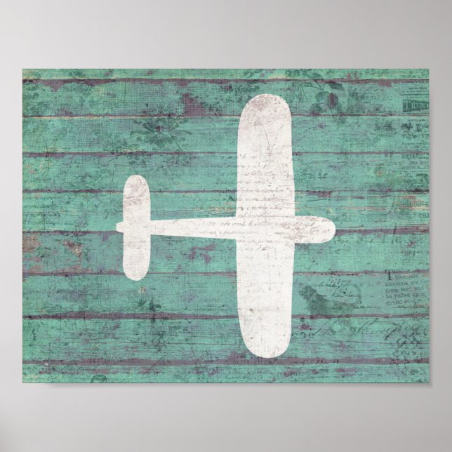 Aeroplane Nursery Art Poster (Front)