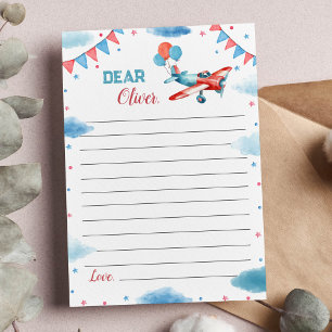 Aeroplane Oh My Time Flies Time Capsule Note Card