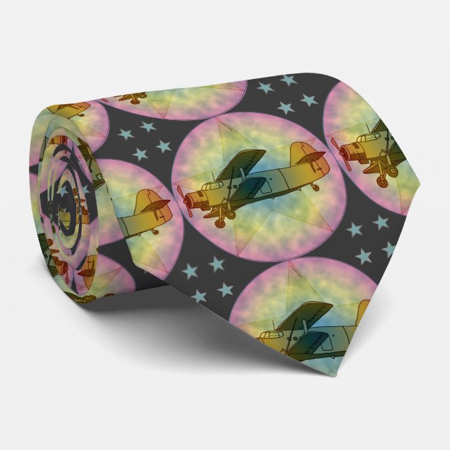 Aeroplane Old Beauty mens tie (Rolled)