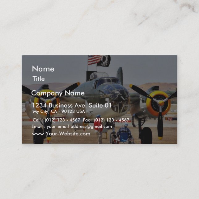 Aeroplane On Airshow Business Card (Front)