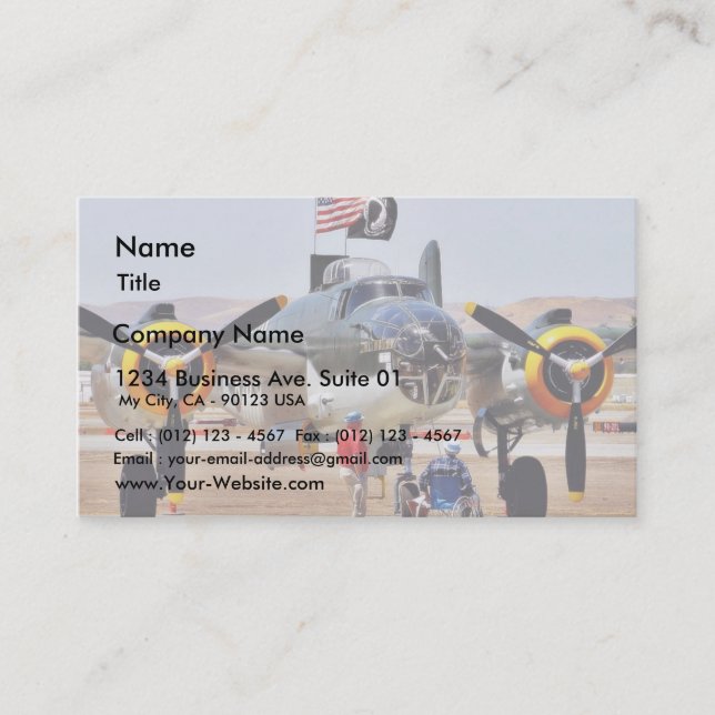 Aeroplane On Airshow Business Card (Front)