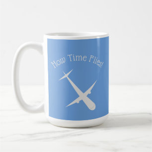 Aeroplane on Blue Personalised Coffee Mug