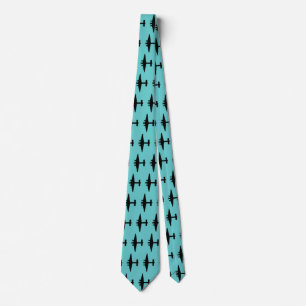Aeroplane on Blue Tie