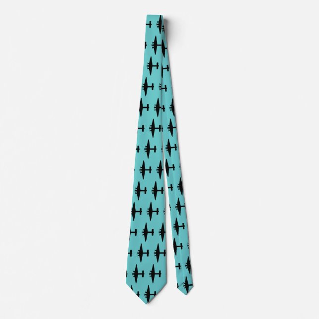 Aeroplane on Blue Tie (Front)