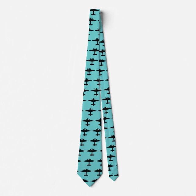 Aeroplane on Blue Tie (Front)