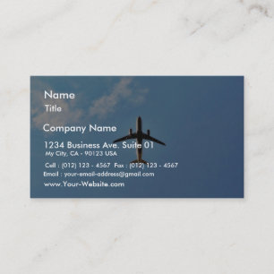 Aeroplane On Sky Business Card