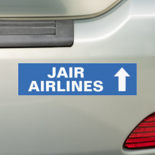 Aeroplane Party Signs, Airport Terminal Birthday Bumper Sticker