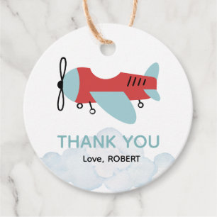 Aeroplane Party, Time Flies Aeroplane Birthday Favour Tags