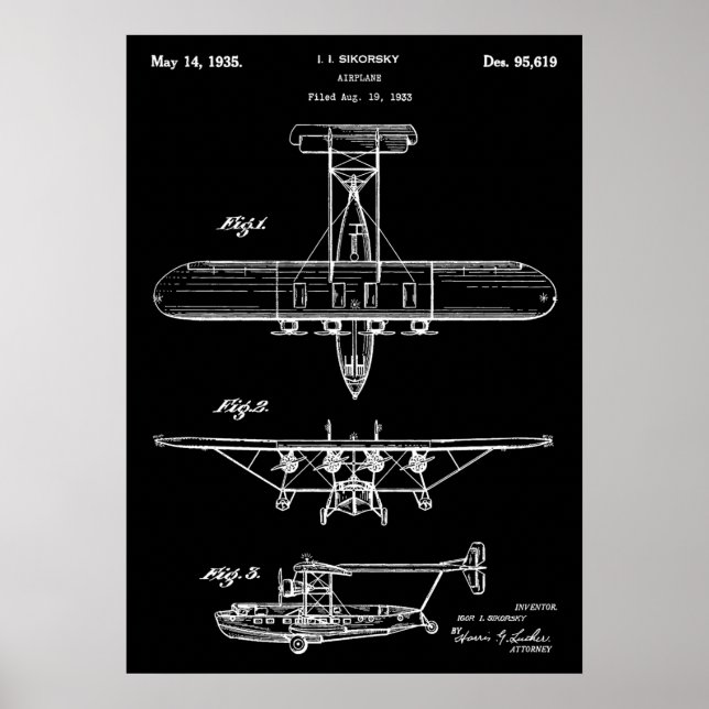 Aeroplane Patent Poster (Front)