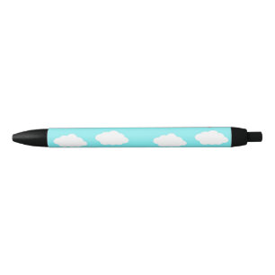 Aeroplane pattern on blue black ink pen